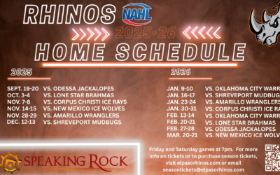 2025-2026 Rhinos Schedule Released